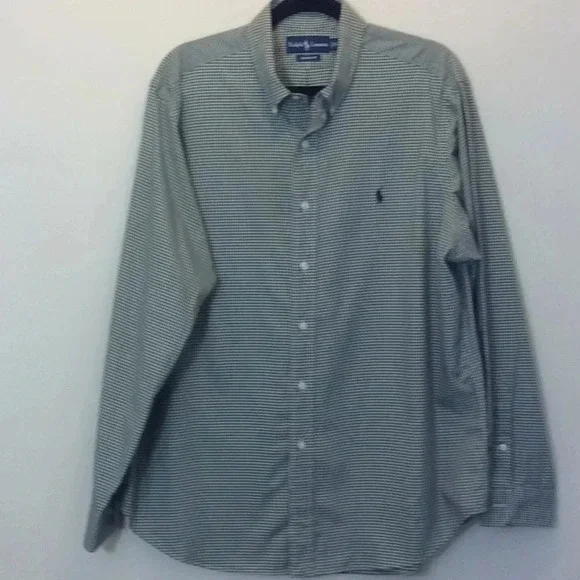 RL Long Sleeve Army Green, Purple & Beige Shirt - Picture 3 of 8